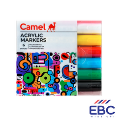 CAMEL Acrylic Markers - 6 Shades 4.5 mm
